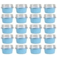 thumbnail image 2 of Oiur 20Pcs Tinfoil Box with Lid Reusable Disposable Round Food Grade Non-Stick Oven Safe Cupcake Container Aluminum Foil Bowl Baking Mold Kitchen Supplies, 2 of 7