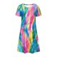 thumbnail image 4 of Puntoco Mujer Verano Casual Impreso Playa Manga Corta Cuello Redondo Suelto Tank top Vestido Manga Corta Cuello Redondo Vestido Color L,Regalos Para Mujer Joven, 4 of 5