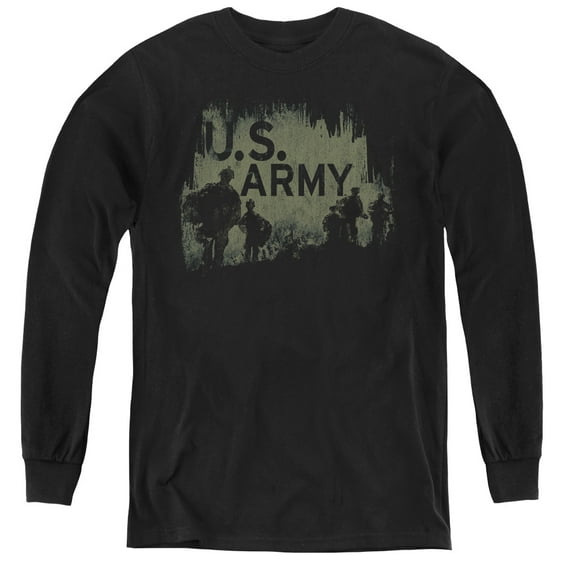 Army Soldiers Youth Long Sleeve T-Shirt Tee Black