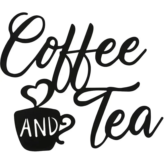 HELLOYOUNG Metal Coffee Sign Hanging Wall Art Sign Coffee Bar Letter Sign Wall Decor Black