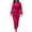 Hot Pink, variant on Pink Sweatsuit Set for Women Women's Casual Fashion Sequins Velvet Round Necked Long Sleeved Blouse Trousers Two Piece Suit Light Blue Tracksuit Outfits Women Set Party