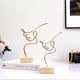 thumbnail image 1 of Nordic Decor Figure Ladies Face Abstract Sculptures Metal Art Black Gold Lines Handmade Ornaments Modern Home Room DecorationGold LGERMANY He Qiyong unisex, 1 of 1