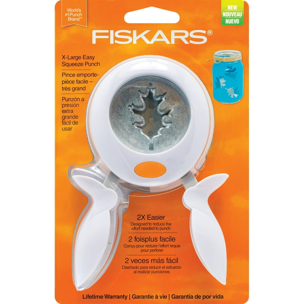 Fiskars Squeeze Punch X-Large-Oak Leaf - Walmart.com - Walmart.com