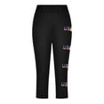 thumbnail image 4 of Juslio Girls Pants Kids Girls Fashion Print Summer Leisure Yoga Leggings Sports Cropped（Black Capris， 2 Years）, 4 of 4