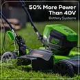 thumbnail image 4 of Greenworks 60V 19" Cordless Battery Push Lawn Mower with 5.0Ah Battery & Charger 2531802, 4 of 14