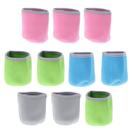 

10pcs Neoprene Cup Sleeve Reusable Glass Bottle Covers Insulated Bottle Coat for 400ml Pot-bellied Bottle (Random Color)