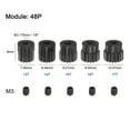 thumbnail image 2 of 48P Pinion Gear Set 3.175mm (1/8") Shaft 13T 14T 15T 16T 17T Motor Gears Hardened Steel for 1/10 RC Car, 5 Packs, 2 of 5
