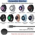 thumbnail image 2 of Charger for Samsung Galaxy Watch 6/6 Classic/5/5 Pro/4/4 Classic/3/Active 2/Active, Replacement Smart Watch Charging Cable (USB Type C), 2 of 9