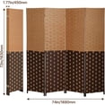 thumbnail image 7 of Dkelincs 4 Panel Room Dividers and Folding Privacy Screen Wooden Partition Wall Divider Portable Freestanding Privacy Wall, CM, 7 of 7
