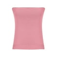 thumbnail image 3 of Felirenzacia Tube Tops for Women Going Out Strapless Crop Tops Sleeveless Bandeau Summer Y2k Cute Clothes,Pink,S, 3 of 7