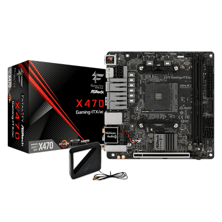 ASRock X470 Gaming-ITX/ac AM4 AMD Promontory X470 SATA 6Gb/s USB 3.1 HDMI Mini ITX AMD (Best Cheap Mini Itx Motherboard)
