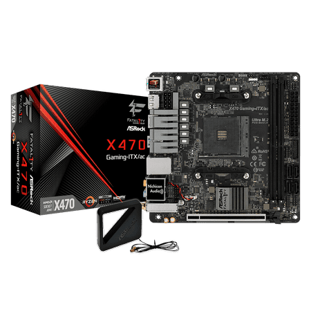 Mini Itx Retail Box - ASRock X470 Gaming-ITX/ac AM4 AMD Promontory X470 SATA 6Gb/s USB 3.1 HDMI Mini ITX AMD Motherboard