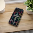 thumbnail image 5 of DistinctInk Hybrid (Acrylic / TPU) Clear Slim Fit Case for Apple iPhone 12 Pro MAX (6.7" Screen) - "Vibrant Hand-Drawn Christian Crosses on Black Background", 5 of 8
