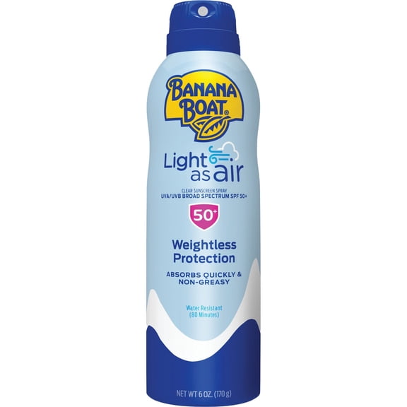 Banana Boat Spf#50  Light As Air 6 Ounce Spray Pack of 3