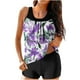 thumbnail image 1 of Trajes de Baño Modestos para las Mujeres Traje de Baño de Eslinga de Impresión de Hojas de Flores Multicolores, Cintura Alta Y Tops de Traje de Baño de Apoyo para las Mujeres, 1 of 6