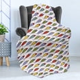 thumbnail image 4 of Underwater Soft Flannel Fleece Throw Blanket, Simplistic Floating Fish Forms in Row Kids Aquatic Underwater Animal Design, Cozy Plush for Indoor and Outdoor Use, 60" x 80", Multicolor, by Ambesonne, 4 of 5