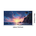 thumbnail image 3 of Serene Tropical Sunset Scenery Backdrop Banner Party Decorations Background for Beach Themed Parties Photography Props Vacation Celebrations, 3 of 7