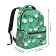 thumbnail image 2 of Zufioo Sheep Zzz Print Casual Student Backpack, Adjustable Shoulder Straps Multi-Function Multi-Pocket Sports Bag Travel Backpack, Unisex-One Size, 2 of 5