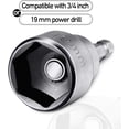 thumbnail image 3 of 3 Pieces RV Leveling Scissor Jack Socket Drill Adapter Work with 1/4 Inch Hex Shank Tools Compatible 3/4 or 19mm Drive Jacks -, 3 of 4