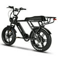 thumbnail image 3 of EMMO Paralo Pro Moped Style EBike for two - Electric Scooter Bicycle 750W - Black - Long Range 48V Removable Battery LED Turn Signals, 3 of 5