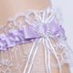 thumbnail image 2 of Bridal Garters Beautiful Lace Rhinestone Garters Heart-Shaped Decor Garters for Woman Lady Female (Purple), 2 of 4