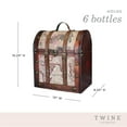 thumbnail image 4 of Twine Old World Wine Gift Box, 6-Bottle Wooden Wine Box, Wedding Gifts, 4 of 6
