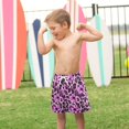 thumbnail image 4 of FORMRS Boys Swim Trunks Quick Dry Mesh Lining Beach Boardshorts, Sizes XS-XL, Purple Floral Leopard Pattern, 4 of 7