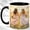 Black, variant on Friendship Coffee Mug, Bestie Floral Cup, Two Girls Walking in Wildflower Field Design, Gift for Women Friends, Ceramic 11 Oz Mug