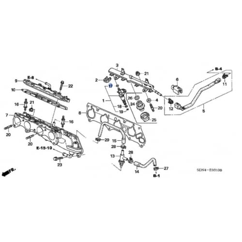 Honda Upper Fuel Injector O-Ring - 91301-PLC-000 - Walmart.com ...