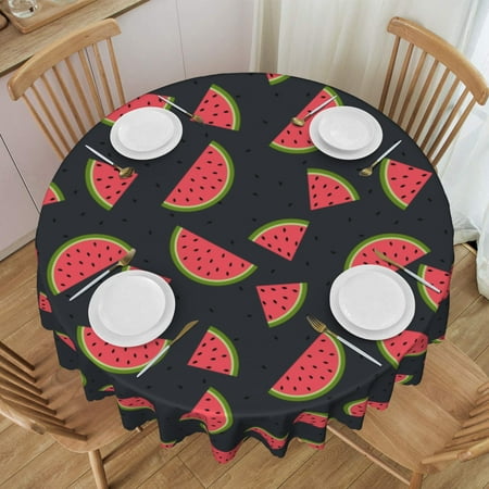 

Tablecloth Watermelon Table Cloth For Circular Tables Waterproof Resistant Picnic Table Covers For Kitchen Dining/Party