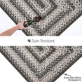 thumbnail image 4 of Homespice Decor 313638 4 x 6 ft. Graphite Ultra Durable Rectangular Braided Rug - Grey, Ivory & Cream, 4 of 5