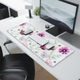 thumbnail image 2 of Stylish Mini Floral Flower Mouse Pad - Non-Slip Rubber Base, Smooth Surface, Exceptional Tracking Accuracy, Ideal for Gaming, Office & Home, Large 31.5x11.8 Inch - Elevate Your Work or Game Space, 2 of 7