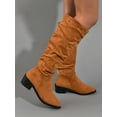 thumbnail image 6 of Women's Tall Slouch Boots 2023 New Mid Calf Spice Casual Lightweight Warm Boots, 6 of 8