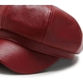 thumbnail image 3 of CoCopeaunts Beret for Men Women PU Octagonal Winter Warm Leather Newsboy Cap Female Korean Windproof Retro Artist Painter Hat, 3 of 8