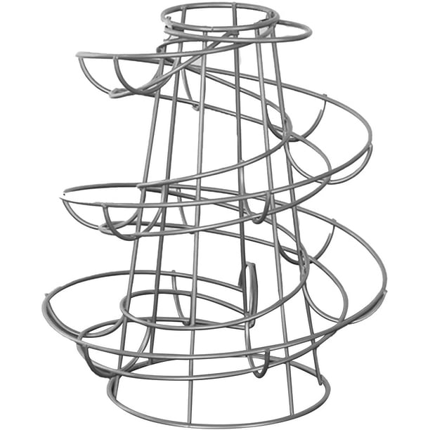 Toplife Portauova A Spirale In Acciaio Inox – Rack Rotante 360° – Dispenser Per Uova E Capsule Caffè - 2