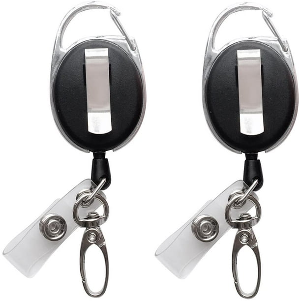 Retractable Reel with Claw Clasp and Clip for Id Card Holders