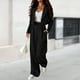 thumbnail image 3 of Pantalones Traje de dos piezas para mujer, Blazer de Color sólido, conjuntos de 2 piezas, trajes de trabajo femeninos Cgtredaw Negro T S para Mujer, 3 of 5