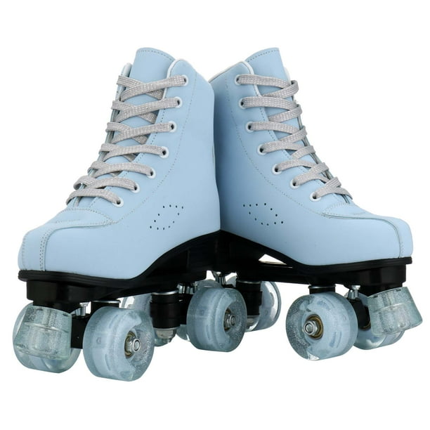Classic Roller Skates Women's High Top Quad Skates PU Leather Shiny