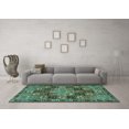 thumbnail image 3 of Ahgly Company Indoor Square Persian Turquoise Blue Traditional Area Rugs, 4' Square, 3 of 4