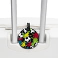 thumbnail image 3 of Football 2pcs PU Leather Round Bag Tags with Privacy Cover and Name ID Tag - Suitcase Tags for Travel Luggage, Handbags, Backpacks, School Bags, 3 of 6
