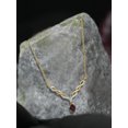 thumbnail image 4 of JewelersClub Garnet Gemstone Necklace for Women & Girls | 14k gold-plated Silver | Diamond V-Shaped Pendant on a 18" Rope Chain, 4 of 5