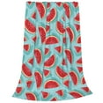 thumbnail image 2 of Honeii Watermelon Print Fleece Blanket - Throw Blanket for Bed, Sofa, Couch, Camping, and Travel , Microplush Ultra Soft Warm Blanket-50"x40", 2 of 7