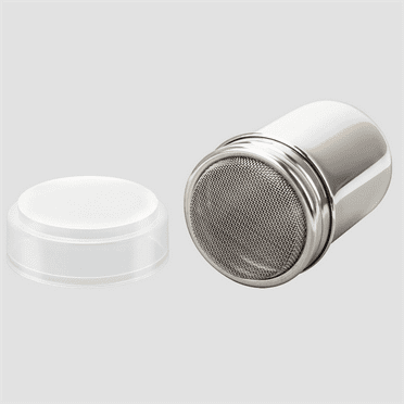 Plutput Stainless steel Icing Sugar Powder Shaker with Lid Chocolate Cocoa Flour Mesh Sifter Duster Sprinkler for Coffee