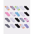 thumbnail image 2 of Hanes Girls' Super No Show Socks, Value Pack, 20-Pairs Assorted S, 2 of 4