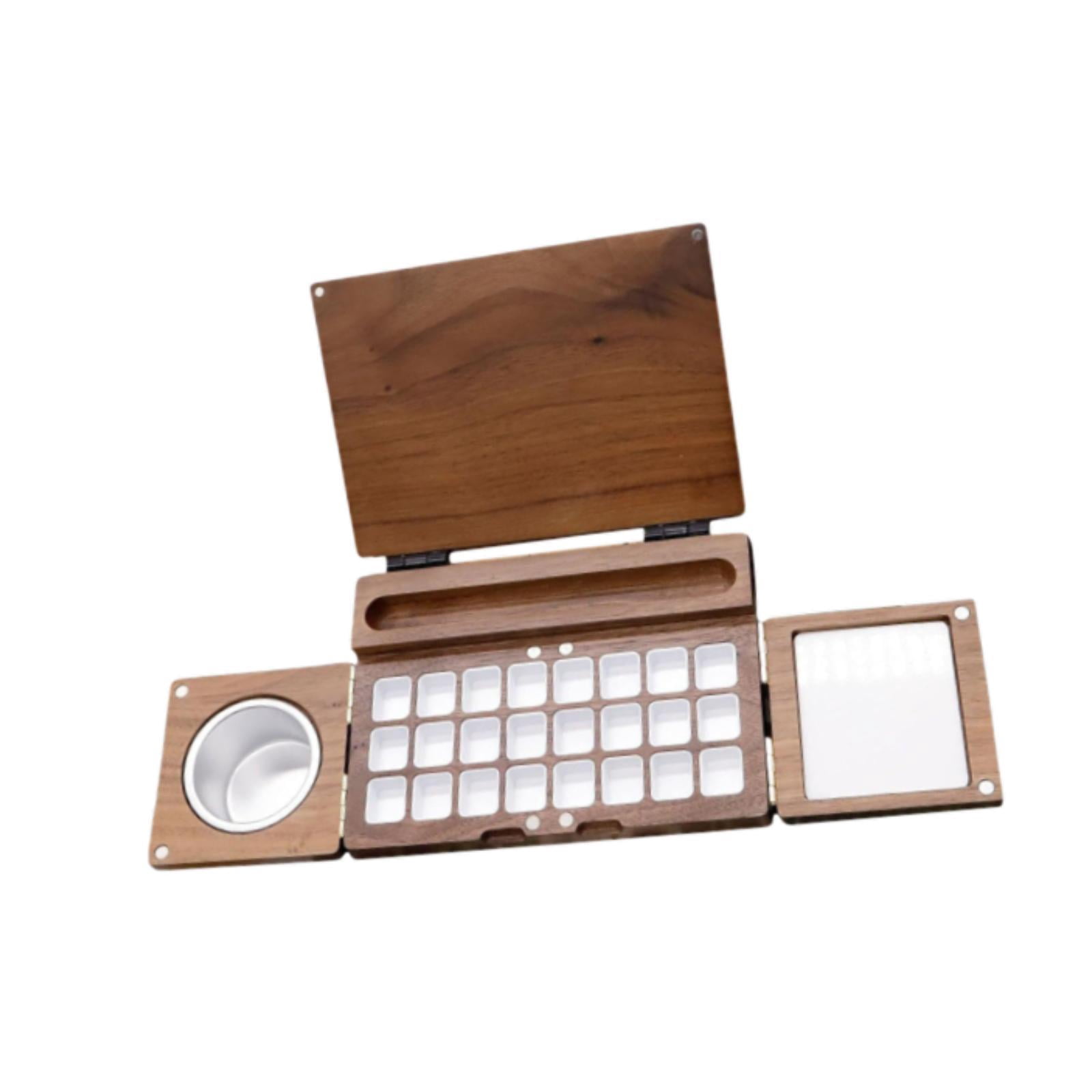 BLESIYA Watercolor Paint Supplies Handmade Portable Travel Empty Palette Box