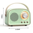 thumbnail image 2 of Altavoz Bluetooth retro, altavoz vintage inalámbrico, altavoz Bluetooth portátil inalámbrico para exteriores compatible con emparejamiento TWS/U-Disk/tarjeta TF/AUX para el hogar, viajes y, 2 of 6