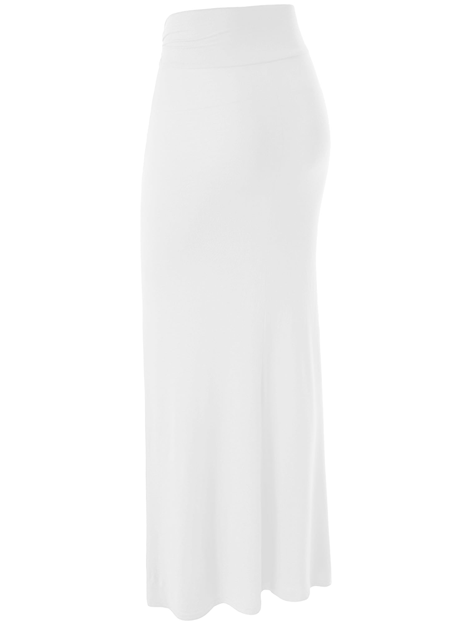 Yasmine Monochrome Floral Pleated Maxi Skirt - Off White