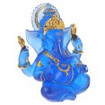 thumbnail image 4 of Estatua de Ganesha de piedra azul, adorno de escritorio, escultura de elefante, 4 of 7