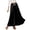 Black, variant on Women's Elegant Satin A-line Long Skirt Spring and Summer Loose Maxi Skirts High-waisted Solid Color Temperament Skirt Faldas