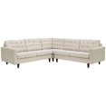 thumbnail image 2 of Modway Empress Canapé Sectionnel d'Angle Rembourré en Tissu, Beige, 2 of 6